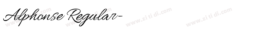 Alphonse Regular字体转换 Alphonse Regular字体转换